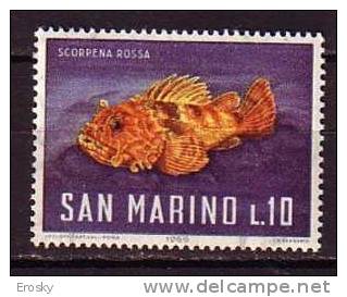 Y7207 - SAN MARINO Ss N°726 - SAINT-MARIN Yv N°681 ** POISSONS - Unused Stamps