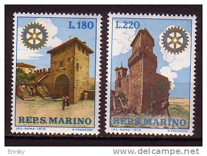 Y7315 - SAN MARINO Ss N°809/10 - SAINT-MARIN Yv N°764/65 ** ROTARY - Unused Stamps