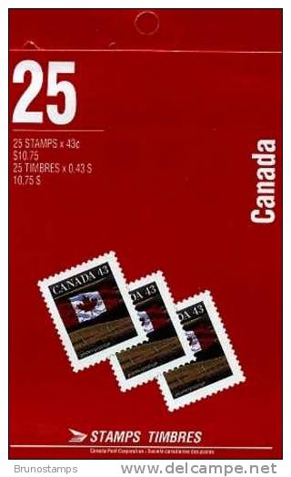 CANADA - 1992  FLAG 43 C.   $ 10.75   BOOKLET  MINT NH - Libretti Completi