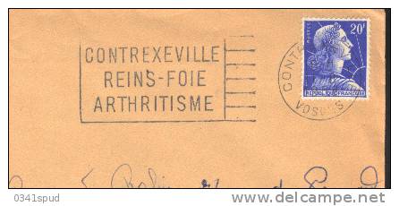 1958 France  88 Contrexeville  Thermes  Terme Thermal   Sur Lettre - Thermalisme