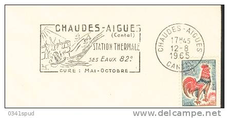 1965 France  15 Chaudes Aigues  Thermes  Terme Thermal   Sur Lettre - Hydrotherapy