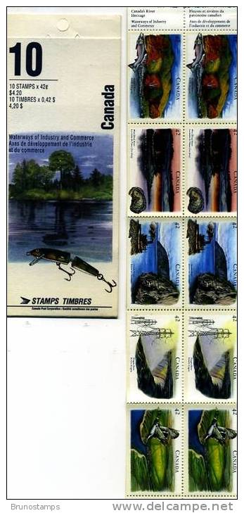 CANADA - 1992  WATERWAYS OF INDUSTRY AND COMMERCE  BOOKLET  MINT NH - Carnets Complets