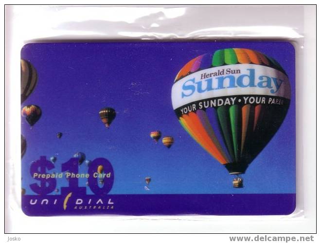 HERALD SUN Australia MINT CARD Air Balloon Ballon Montgolfiere Globo Aerostático Palloncino Mongolfiera Balloons Ballons - Australie