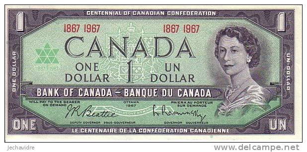 CANADA  1 Dollar Daté De 1967 "Centenaire De La Confederation Canadienne" Pick 84a    ***** BILLET  NEUF ***** - Canada