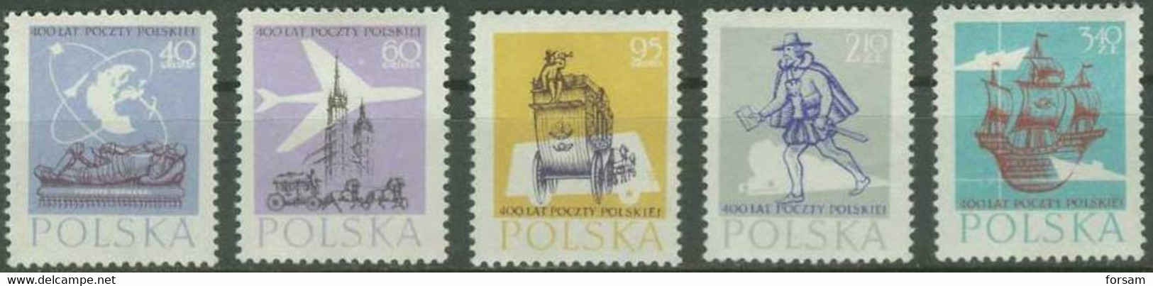 POLAND..1958..Michel # 1063-1067...MLH. - Unused Stamps