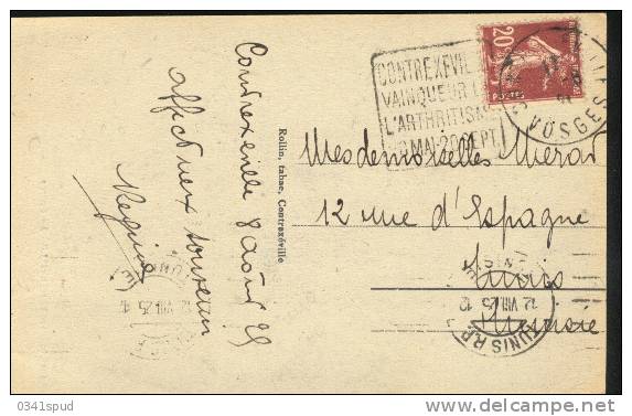 1929  France 88 Contrexeville Daguin  Thermes  Terme Thermal   Sur Carte - Termalismo