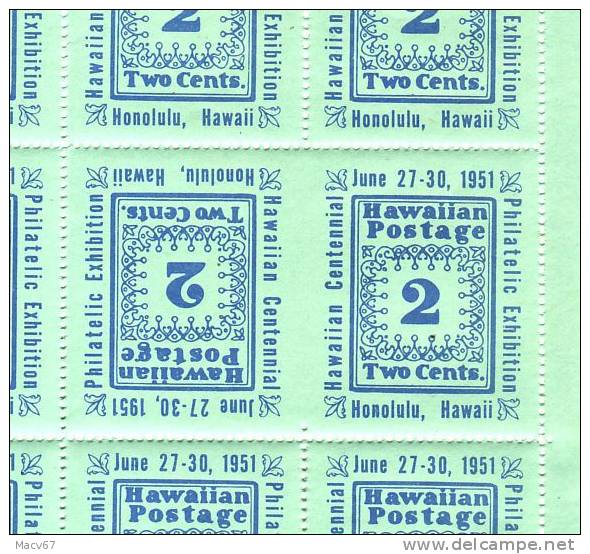 Hawaii  Philatelic Expo 1951    ** - Hawaii