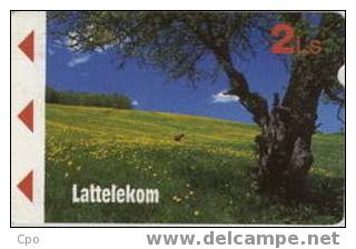 # LATVIA M1 Landscape 2ls  03.95 Tres Bon Etat - Letonia