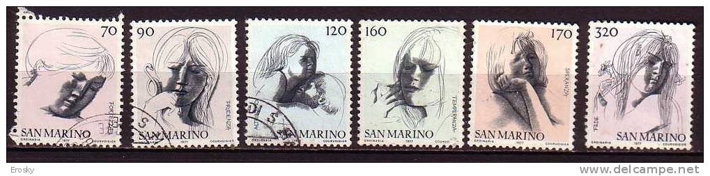 Y8820 - SAN MARINO Ss N°980/85 - SAINT-MARIN Yv N°935/40 - Usati