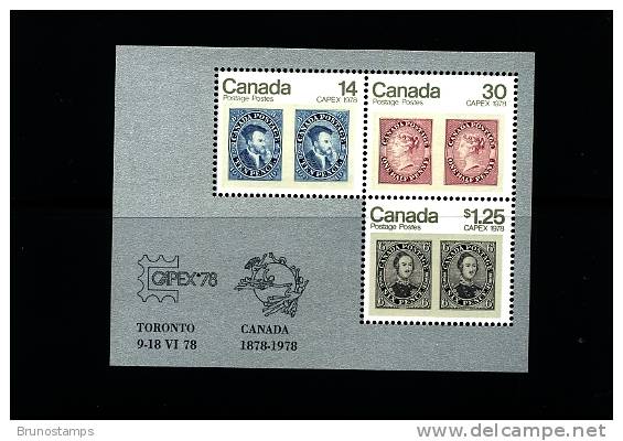 CANADA - 1978  CAPEX '78 EXPO  MS  MINT NH - Blocchi & Foglietti