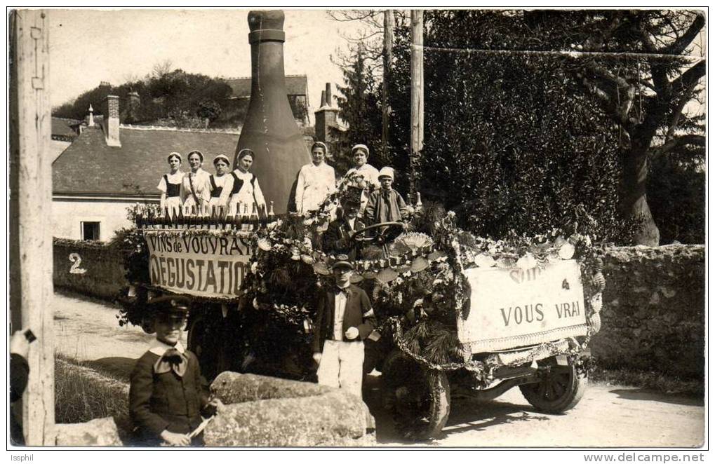 Carte Photo - Vins De Vouvray - Dégustation - Défilé - Char - Vouvray