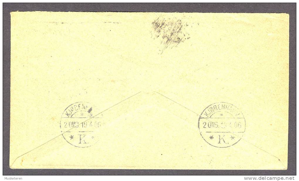 Denmark Christian IX Star Cancel SØNDERHOLM Cover 1906 (Skilling 1322) Ambulant Train Cancel AALBORG-AARS T 55 SCARCE !! - Covers & Documents