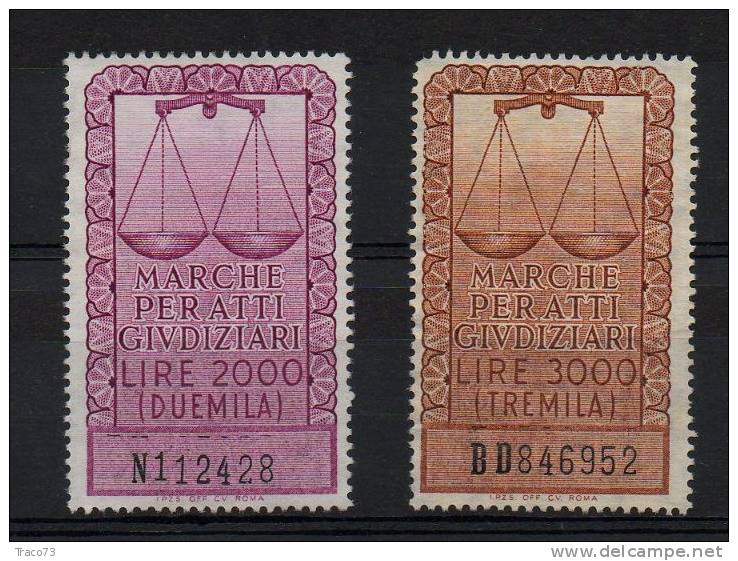 MARCHE PER REGISTRAZIONE - ATTI GIUDIZIARI - NUOVE - Revenue Stamps