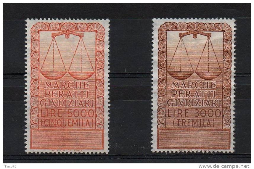 MARCHE PER REGISTRAZIONE - ATTI GIUDIZIARI - NUOVE - Revenue Stamps