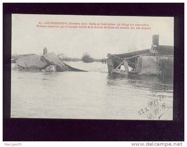 Les Inondations Décembre 1910 Vallée De St Julien Village Des Amourettes.. édit.artaud Nozais N° 85 Catastrophe - Saint Julien De Vouvantes
