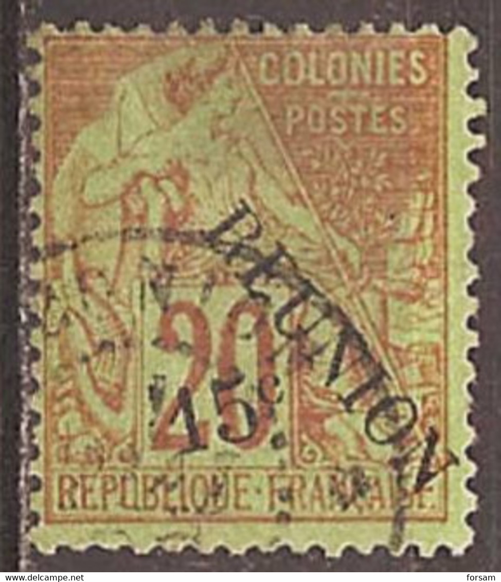 REUNION ISLANDS..1891..Michel # 31...used...MiCV - 13.00 Euro. - Usati