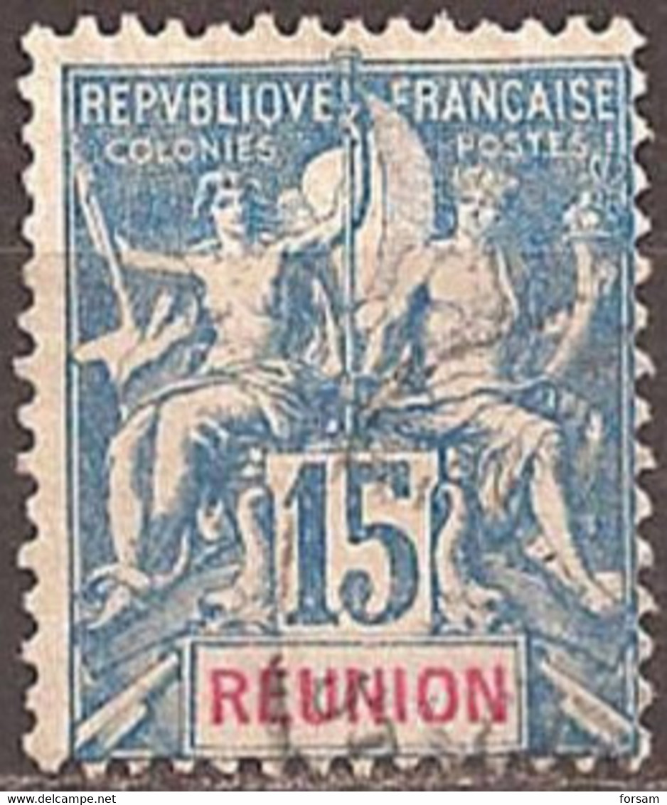 REUNION ISLANDS..1892..Michel # 37...used. - Usati