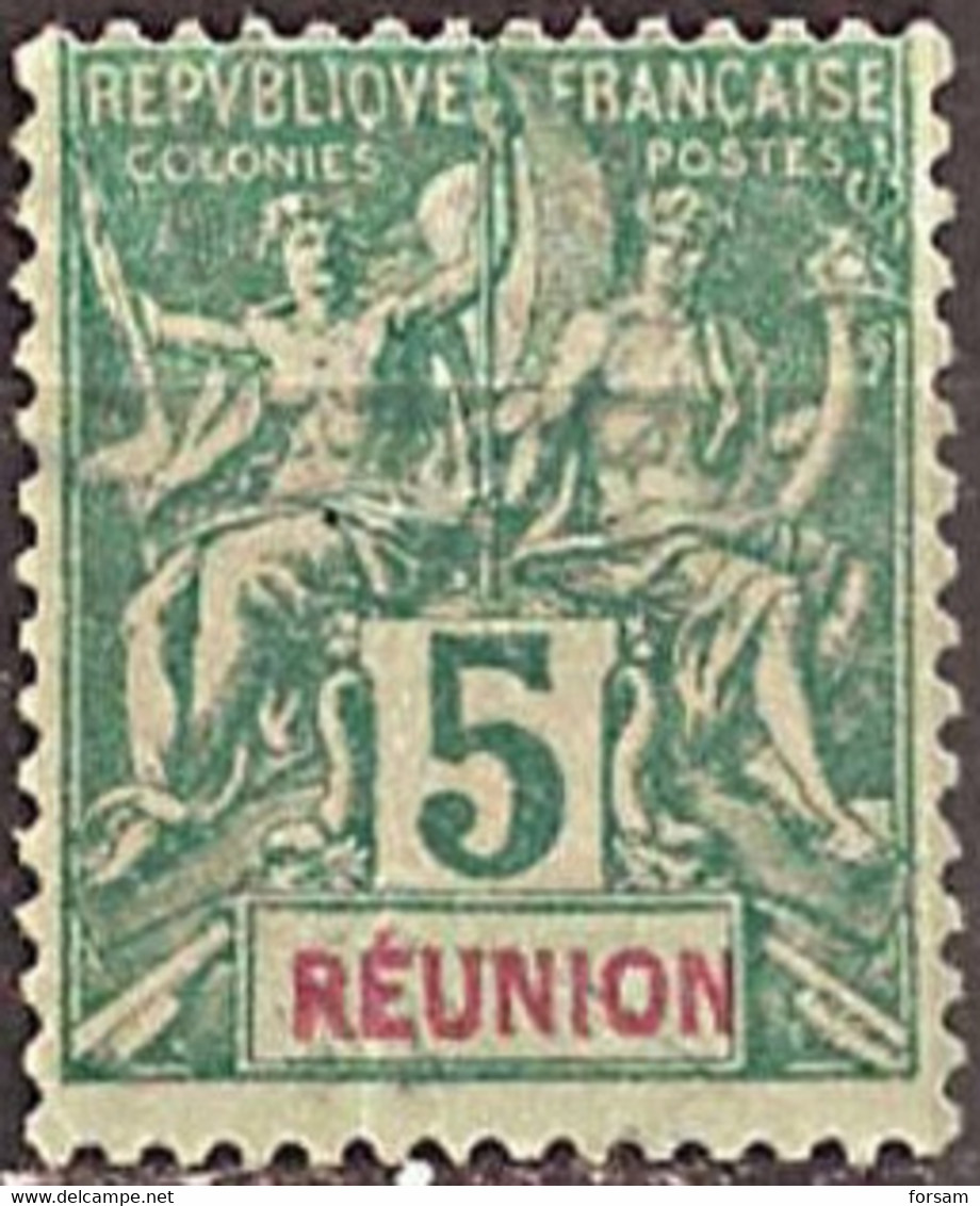 REUNION ISLANDS..1892..Michel # 35...used. - Oblitérés