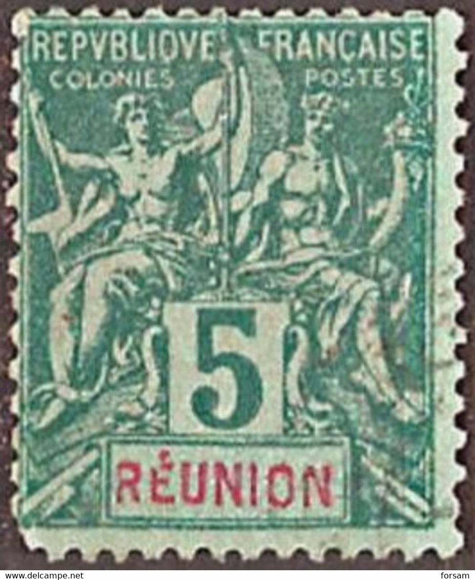 REUNION ISLANDS..1892..Michel # 35...used. - Oblitérés