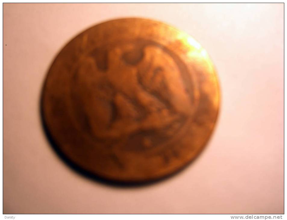 10 CENTIMES NAPOLEON III BRONZE TETE LAUREE 1862 - 10 Centimes