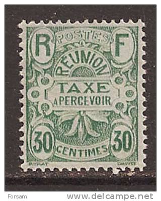 REUNION ISLANDS..1907..Michel # 10...MLH...Portomarken. - Unused Stamps