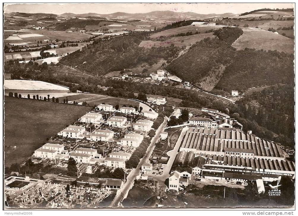 Cpsm  Vue Aérienne De L´usine Et Cités, Etablissement Jalla A Regny, Ed Lapie - Altri & Non Classificati