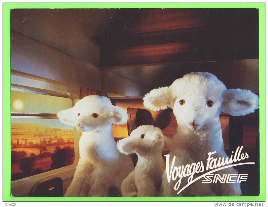 PUBLICITÉ, SNCF - VOYAGES FAMILLES - LES MOUTONS - TRAIN FAMILLES - - Publicité