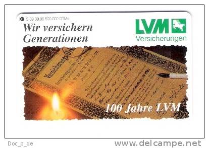 Germany - Deutschland - S 09/96 - 100 Jahre LVM - Insurance - Versicherungen - S-Series: Schalterserie Mit Fremdfirmenreklame