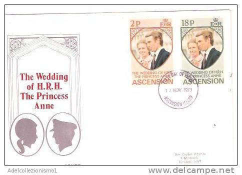 23069)lettera F.D.C. The Widding Of H.R.H. The Princess Anne Con 2p+18p - 1971-1980 Decimal Issues