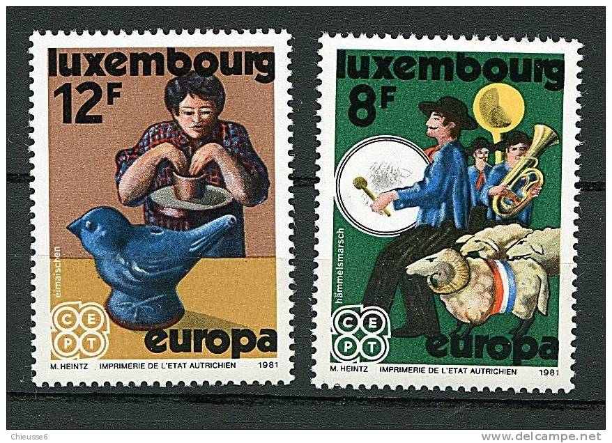 Luxembourg ** N° 981/982 - Europa 1981 . - Unused Stamps