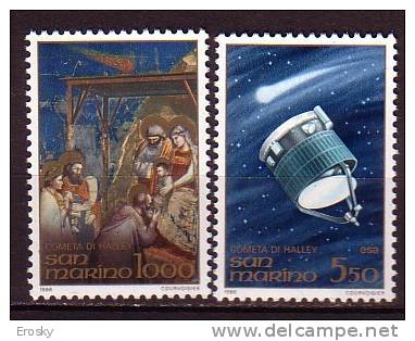 Y7637 - SAN MARINO Ss N°1176/77 - SAINT-MARIN Yv N°1131/32 ** COMETE DE HALLEY - Unused Stamps