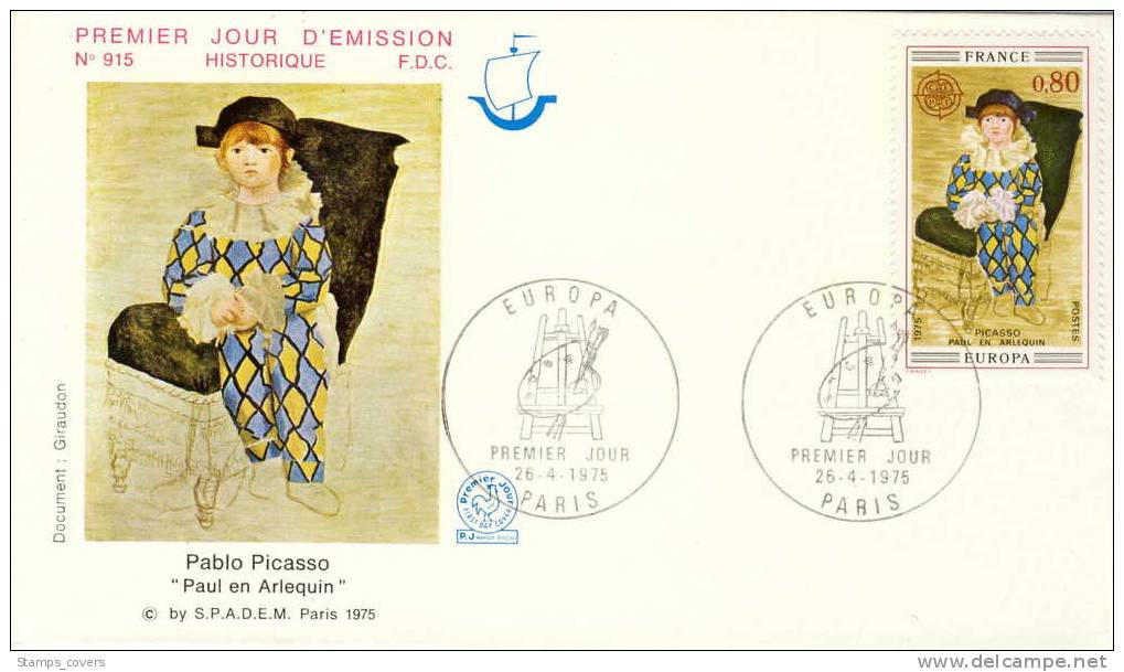 FRANCE FDC MICHEL 1915/16 EUROPA 1975 - 1975