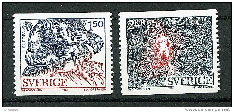 Suède ** N° 1123 / 1124 - Europa 1981 - Neufs