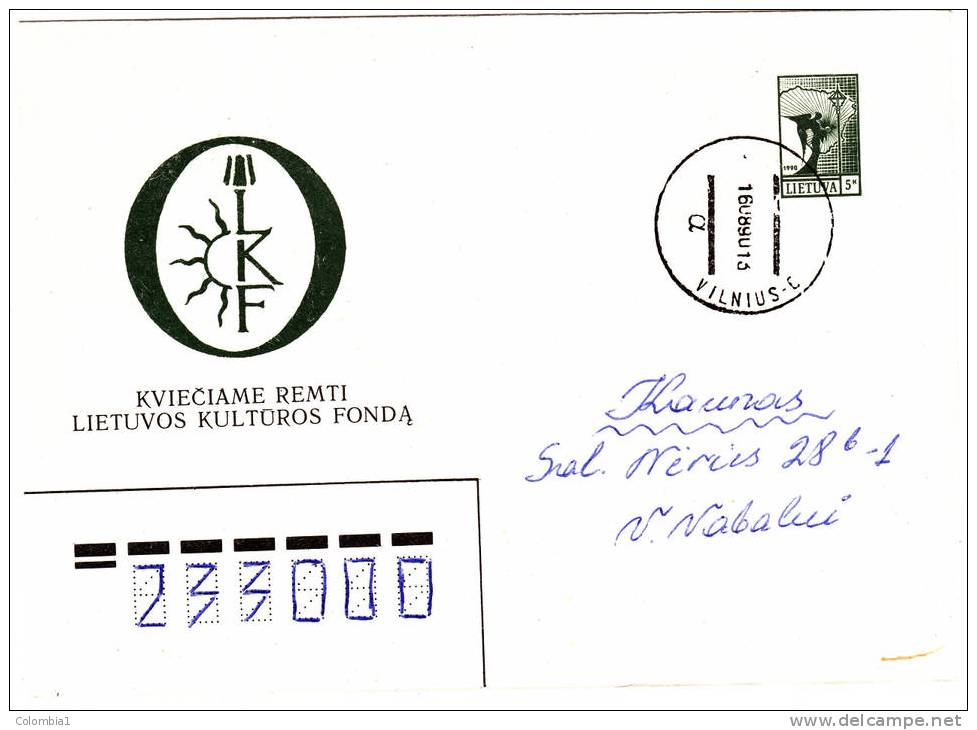 LIETUVA Entier Postal De VILNIUS - Stamped Stationery