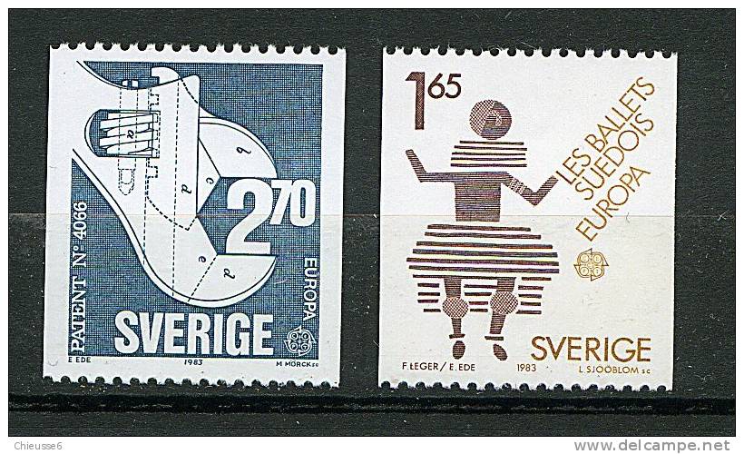 Suède ** N° 1219 - 1220 - Europa 1983 - Unused Stamps