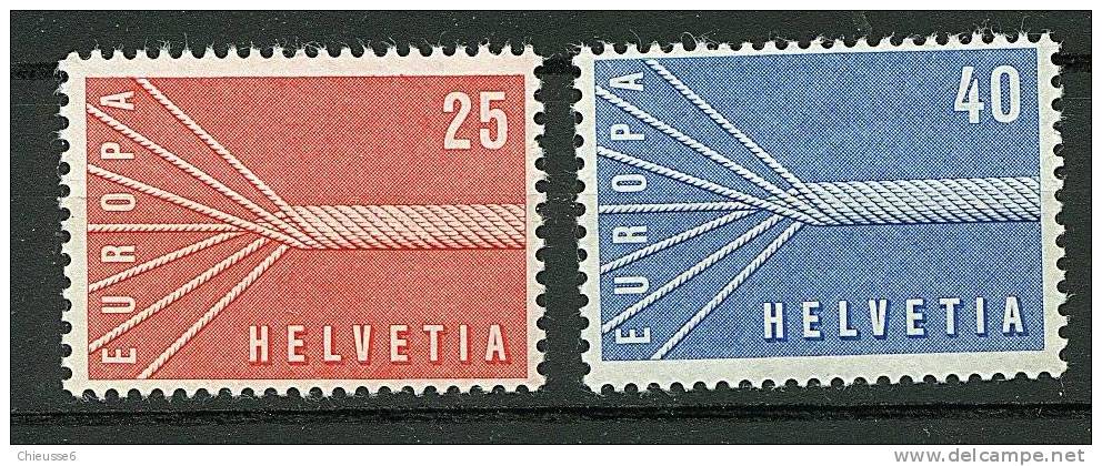 Suisse** N° 595/596 - Europa 1957 - Neufs