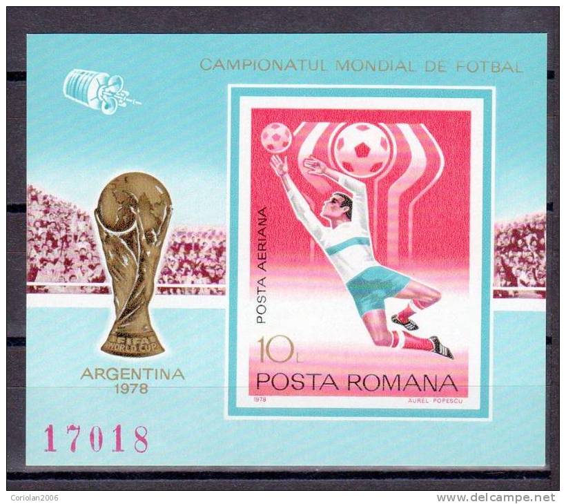 Romania 1978 / World Cup Argentina / MS Imperforated - Neufs