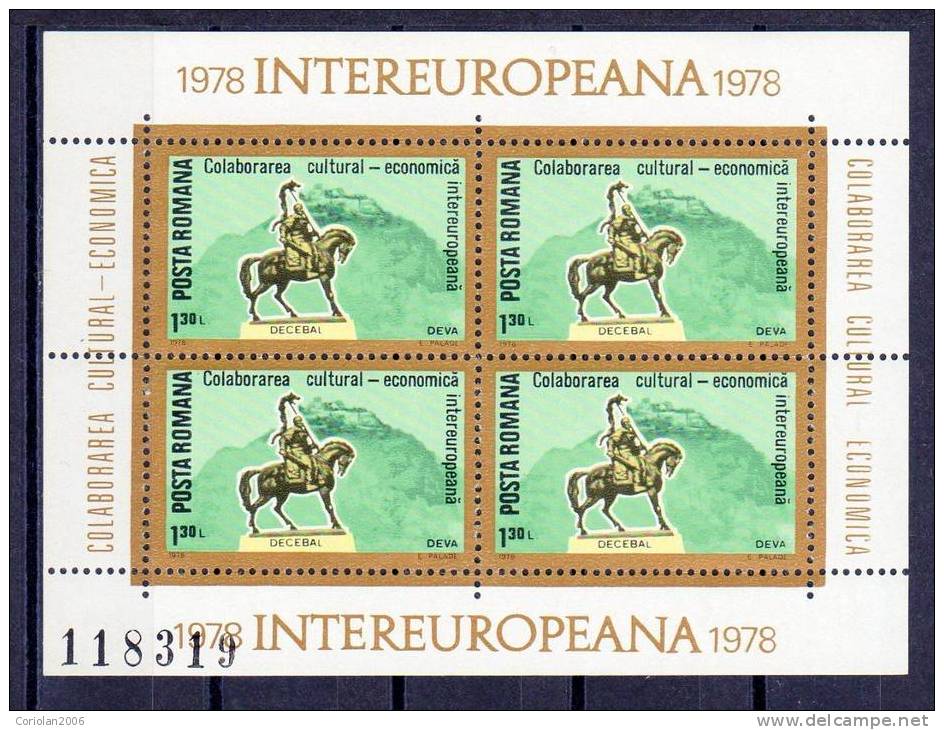 Romania 1978 / Intereuropa / 2 Blocks MNH - Neufs