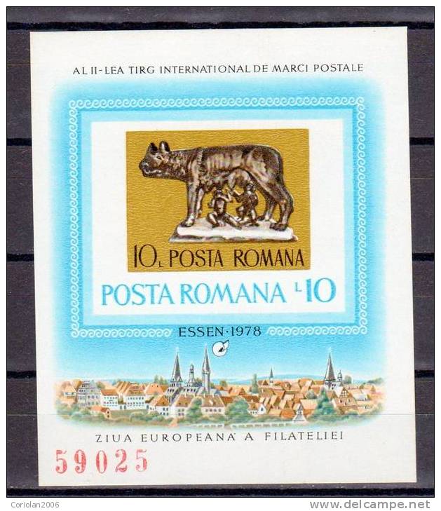 Romania 1978 / ESSEN 1978 Imperforated MS - Unused Stamps