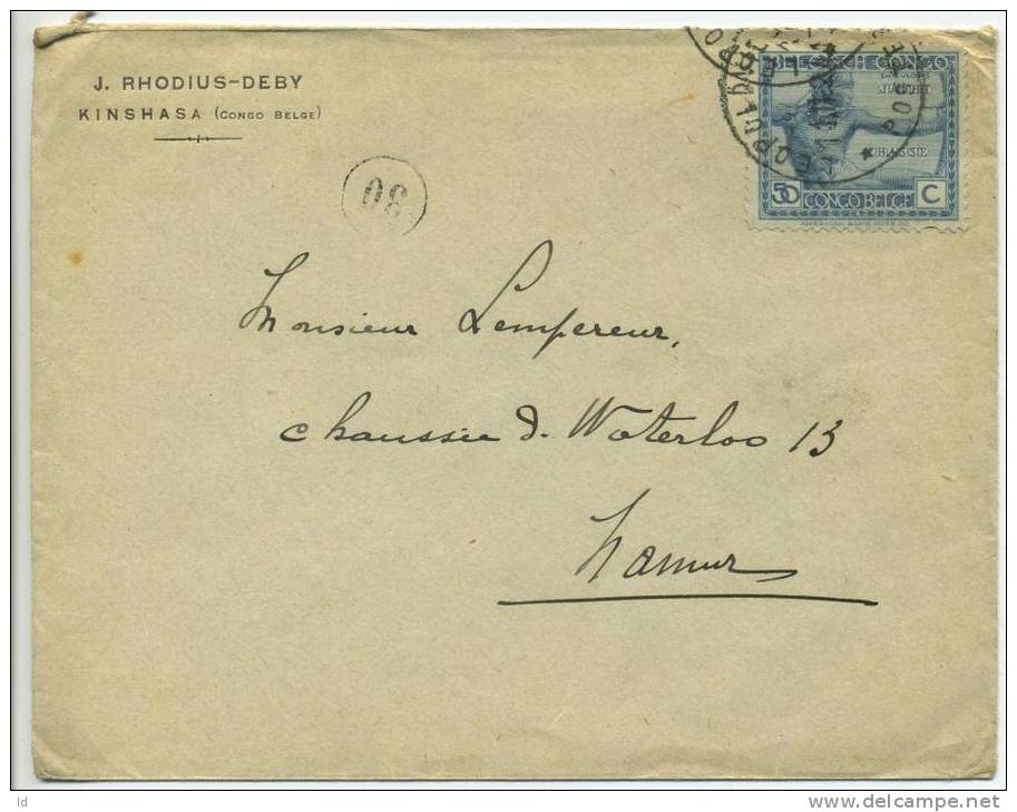 1924, LETTRE DE LEOPOLVILLE VERS NAMUR - Lettres & Documents