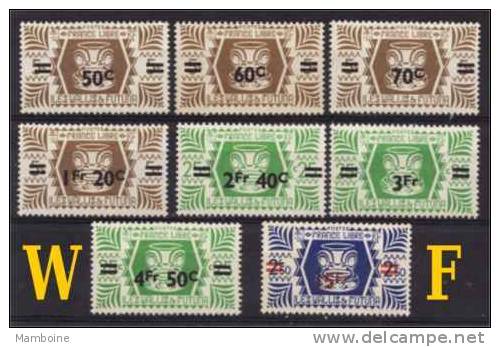 Wallis Et Futuna Serie De Londres Surchargé 148/55  Neuf X X Serie Compl. - Unused Stamps