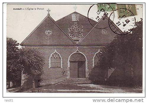 Dép 60 - RF3330 - Auneuil - L´église, Le Portail - état - Auneuil