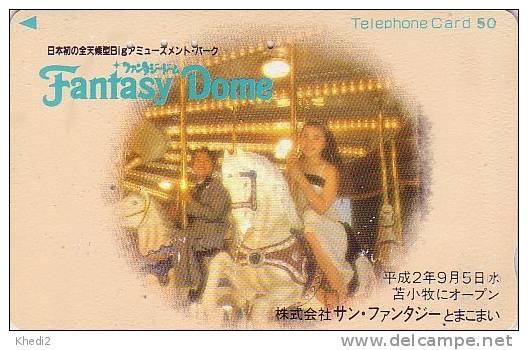 Télécarte Japon / 110-011 - MANEGE Chevaux De Bois - Carousel Carrousel Karussel Japan Phonecard Horse ATT - 11 - Games