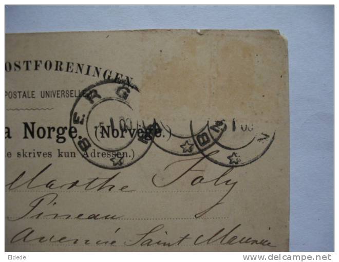 Bergen Fra Flojfjeldet  Postally Used 1899 - Norvège