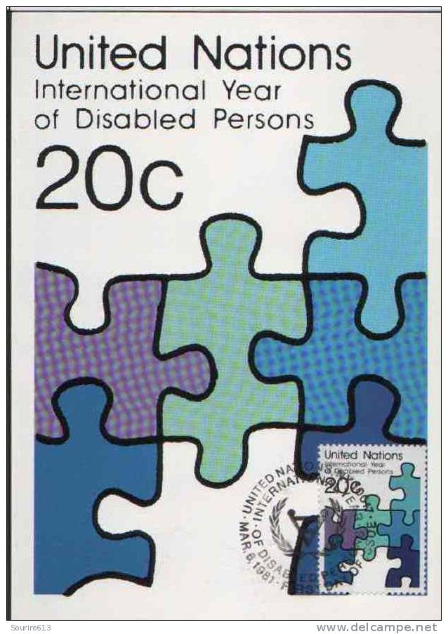 CPJ ONU 1981 Santé Handicaps Année Des Personnes Handicapées Puzzle - Behinderungen