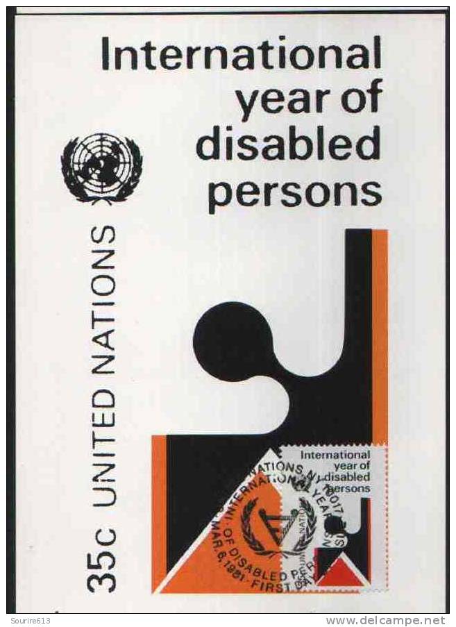 CPJ ONU 1981 Santé Handicaps Année Des Personnes Handicapées Symbole - Behinderungen