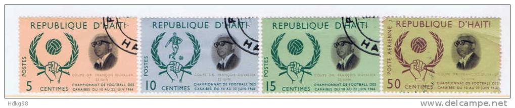 RH Haiti 1966 Mi 874-77 Karibische Fußballmeisterschaften - Haiti