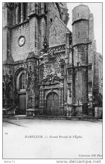 76 / Harfleur. Grand Portail De L'Eglise - Harfleur
