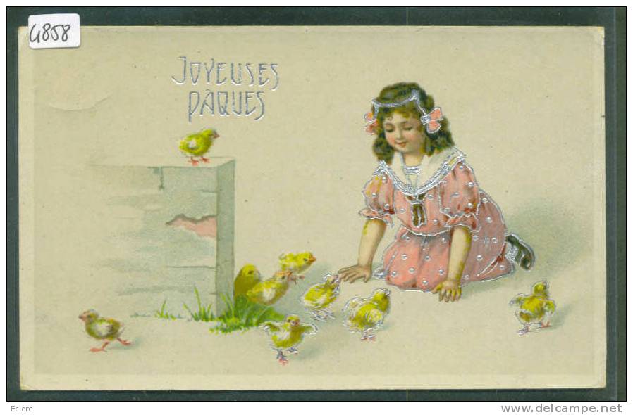 JOYEUSES PAQUES - POUSSIN - ENFANT  - TB - Pasqua