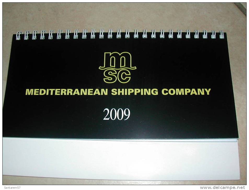Calendrier Publicitaire 2009 Advertising Calendar Mediterranean Shipping Company SUISSE - Otros & Sin Clasificación